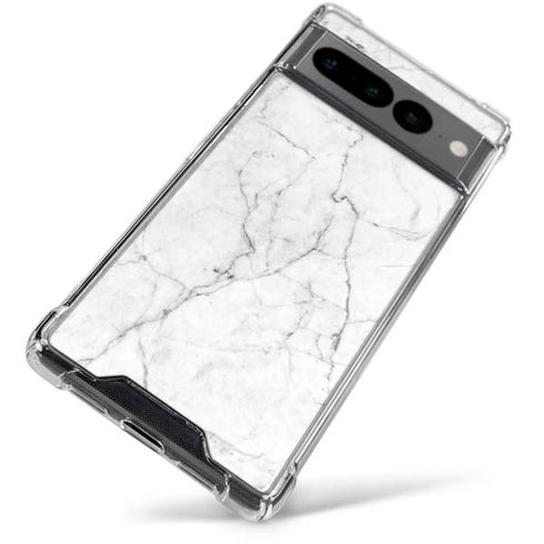 White Marble Google Pixel 7 Pro Clear Case
